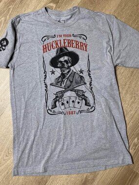 ZERO FOXTROT “I’m Your Huckleberry” Graphic Tee Gray Size Medium